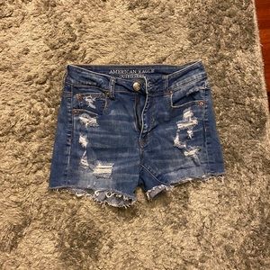 American eagle super stretch jean shorts